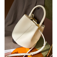 Genuine Leather Purses and Handbags for Women, Soft Genuine Leather Shoulder Hobo Bags White - Thumbnail 1