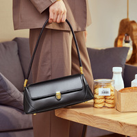 Genuine Leather Women Tote Bag Handbags Black - Thumbnail 1