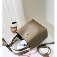 Genuine leather Women's Shoulder Bag Crossbody Bag Brown - Thumbnail 2