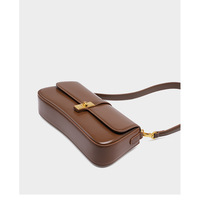 Genuine Leather Satchel Handbag for Women Vintage Handmade Shoulder Bag Brown - Thumbnail 3