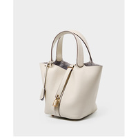 Women Genuine Leather Handbag Shoulder Purse Satchel Tote Crossbody Bag White - Thumbnail 1