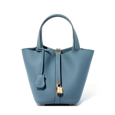 Women Genuine Leather Handbag Shoulder Purse Satchel Tote Crossbody Bag Blue