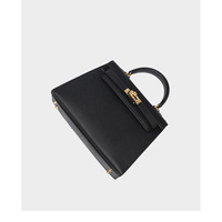 Genuine Leather Satchel Handbag for Women Vintage Handmade Shoulder Bag Black - Thumbnail 2