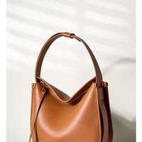 Genuine Leather Satchel Handbag for Women Vintage Handmade Shoulder Bag Brown - Thumbnail 4