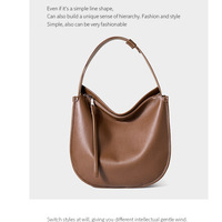 Genuine Leather Satchel Handbag for Women Vintage Handmade Shoulder Bag Bronze - Thumbnail 1