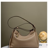 Oversize Genuine Leather Tote Women Weekender Bag Shopper Handbag Bronze - Thumbnail 1