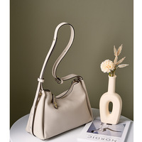 Oversize Genuine Leather Tote Women Weekender Bag Shopper Handbag White - Thumbnail 2