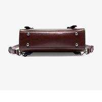 Genuine Leather Backpack British College Style Backpack Purple - Thumbnail 2