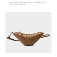 Genuine Leather Shoulder Bag for Women Purses and Handbags Brown - Thumbnail 2