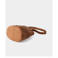 Genuine Leather Tote Bag for Women Top-handle Shoulder Bag Brown - Thumbnail 2