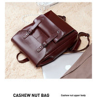 Genuine Leather Backpack Purple - Thumbnail 2