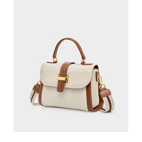 Genuine Leather Handbags Vintage-Style Top Handle Shoulder Bag White - Thumbnail 2