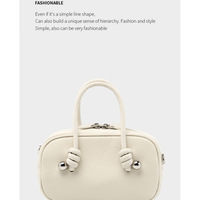 Genuine Leather Women Handbag Purse Top Handle Shoulder Crossbody Bag White - Thumbnail 1