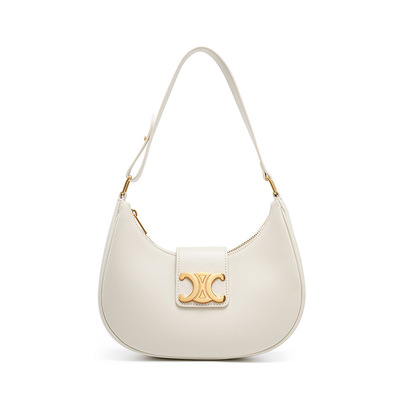 Women genuine leather shoulder bags classic crossbody purses for lady handbag white - Thumbnail 2