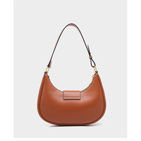 Women Genuine Leather Shoulder Bags Classic Crossbody Purses for Lady Handbag Brown - Thumbnail 1