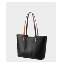 Genuine Leather Women Crossbody Handbag Black - Thumbnail 2