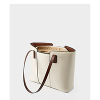 Genuine Leather Women Crossbody Handbag White - Thumbnail 4