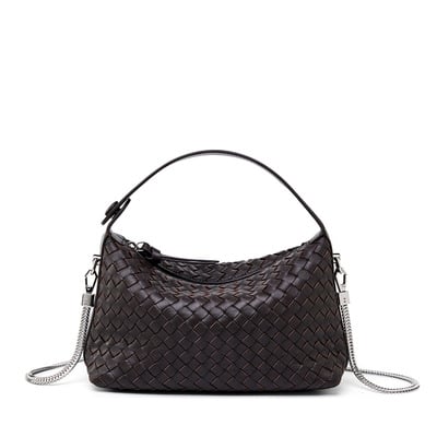 Genuine leather women's evening handbags brown - Thumbnail 1