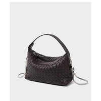 Genuine Leather Women's Evening Handbags Brown - Thumbnail 1