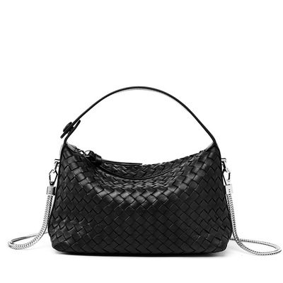 Genuine leather women's evening handbags black - Thumbnail 1
