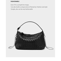 Genuine Leather Women's Evening Handbags Black - Thumbnail 1