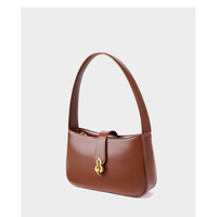 Genuine Leather Women Tote Top Handle Purse Shoulder Satchel Bags Brown - Thumbnail 2