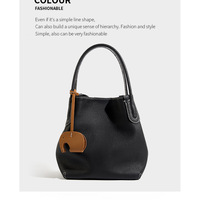 Genuine Leather Purses and Handbags for Women Crossbody Stachel Shoulder Bags Black - Thumbnail 1