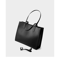 Genuine Leather Purses and Handbags for Women Shoulder Bags Black - Thumbnail 2