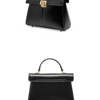 Genuine Leather Women Tote Bag Black - Thumbnail 2