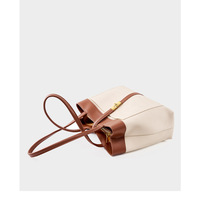 Genuine Leather Women Tote Bags Brown - Thumbnail 3