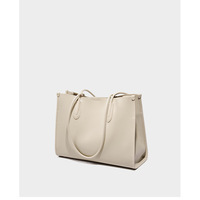 Genuine Leather Women's Shoulder Handbags Grey - Thumbnail 2