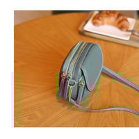 Genuine Leather Women Small Crossbody Bags Hobo Purses Blue - Thumbnail 1