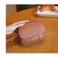 Genuine Leather Women Small Crossbody Bags Hobo Purses Brown - Thumbnail 2