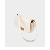 Women's Small Crossbody Bags Lady Cow Leather Shoulder Handbag White - Thumbnail 2