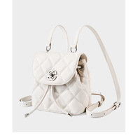 Genuine Leather Backpack Large Capacity Bag White - Thumbnail 2