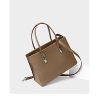 Genuine Leather Women's Handbag Grey - Thumbnail 2