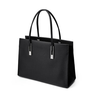 Genuine Leather Women's Handbag Black