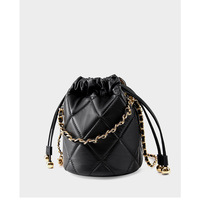 Genuine Leather Women Handbag Purse Top Handle Shoulder Crossbody Bag Black - Thumbnail 2