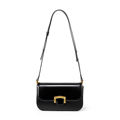 Genuine leather women shoulder bag handbag black - Thumbnail 1