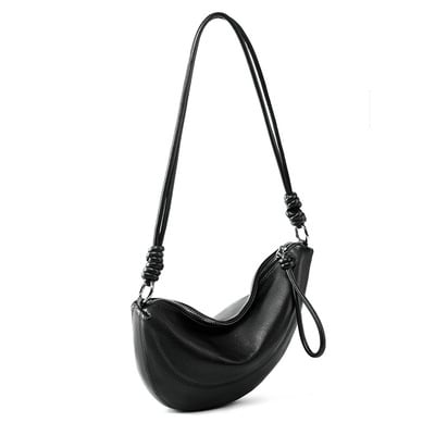 Genuine leather women cross body bag cute designer handbags black - Thumbnail 1