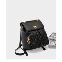 Genuine Leather Backpack Travel Backpack Black - Thumbnail 2