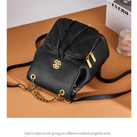 Genuine Leather Backpack Travel Backpack Black - Thumbnail 4