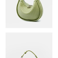 Women Genuine Leather Shoulder Bags Classic Crossbody Purses for Lady Handbag Green - Thumbnail 1