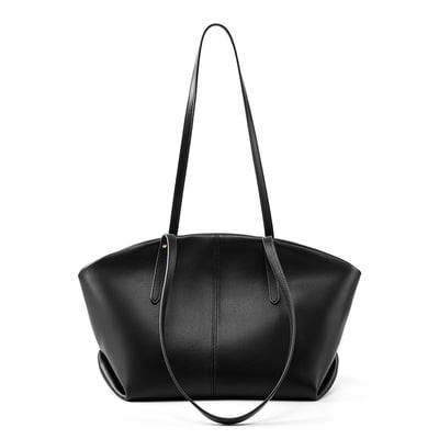 Genuine Leather Women Shoulder Purses and Handbags Black