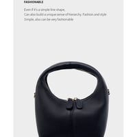 Genuine Leather Women's Small Crossbody Bags Lady Cow Leather Shoulder Handbag Black - Thumbnail 1