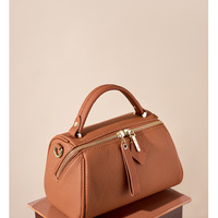 Genuine Leather Crossbody Purses for Women, Woman Camera Shoulder Bags Handbags Brown - Thumbnail 1