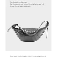 Women Genuine Leather Crossbody Bags Grey - Thumbnail 1