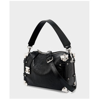 Women Genuine Leather Shoulder Purses and Handbags Ladies Roomy Tote Bags Black - Thumbnail 1