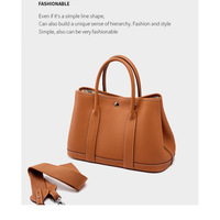 Women Genuine Leather Tote Bag Handbags Brown - Thumbnail 3