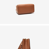 Genuine Leather Women Trendy Crossbody Bags Hobo Bag Shoulder Bag Brown - Thumbnail 1